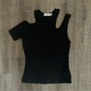 Jonathan Simkhai Irene Shaping Rib Racer Tank In Black